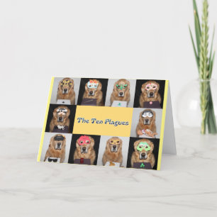 Golden Retriever Passover Plagues Card