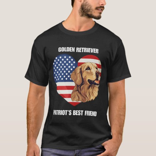 Golden Retriever Patriots Best Friend T_Shirt