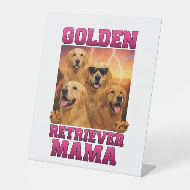 Golden Retriever   Pedestal Sign (Front)
