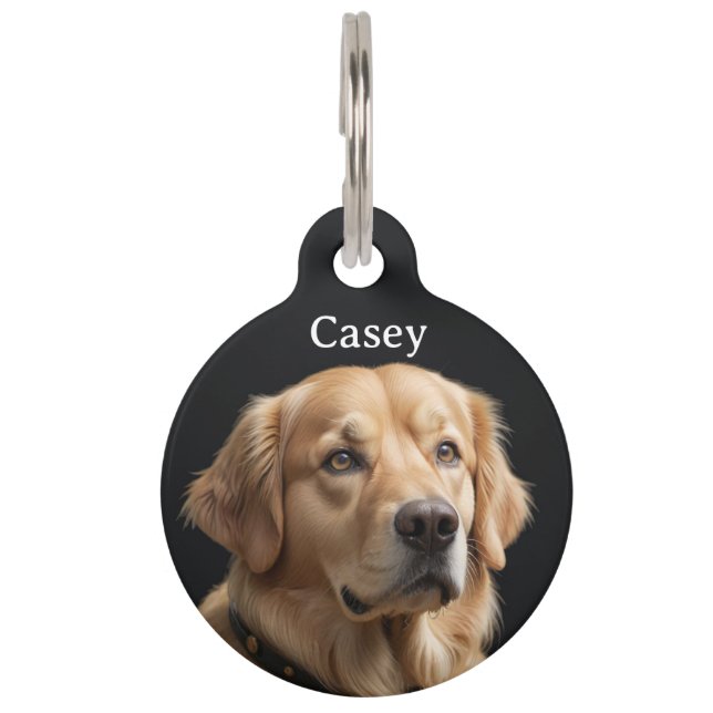 Golden Retriever Personalize Pet ID Tag (Front)
