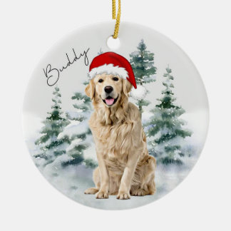 Golden Retriever, Personalized Christmas Ornament