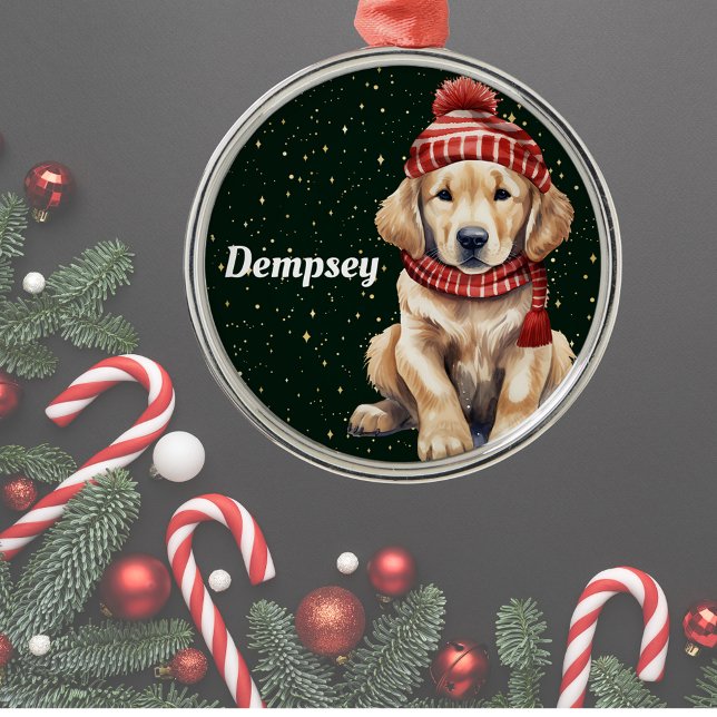 Golden Retriever Personalized Christmas Ornament (Creator Uploaded)