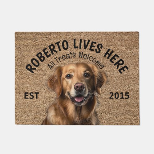 Golden Retriever Personalized Dog Lover Doormat