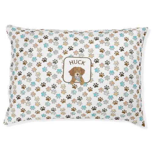 Golden Retriever Personalized Illustrated Dog  Pet Bed