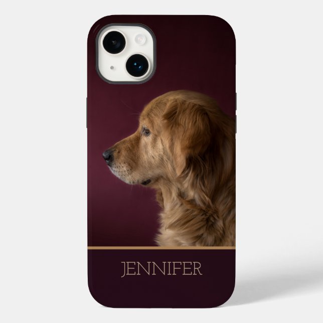 Golden Retriever Personalized Name | Dog Case-Mate iPhone Case (Back)