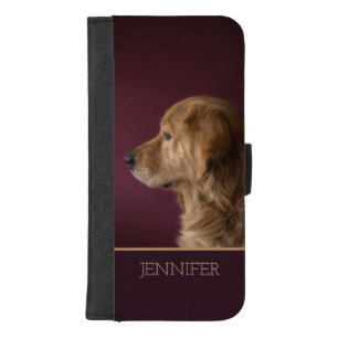 Golden Retriever Personalized Name Dog iPhone 8/7 Plus Wallet Case