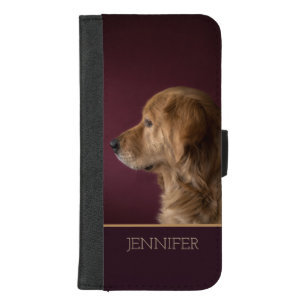 Golden Retriever Personalized Name   Dog iPhone 8/7 Plus Wallet Case