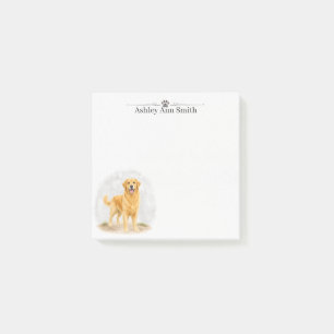 Golden Retriever Personalized Post It Notepad