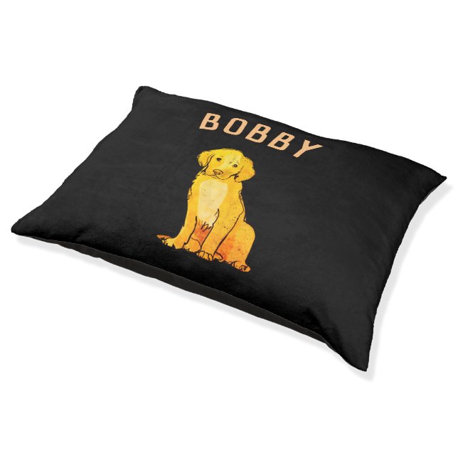 Golden retriever pet bed (Angled)