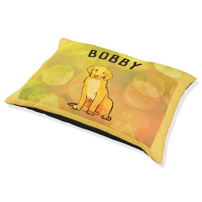 Golden retriever pet bed (Angled)