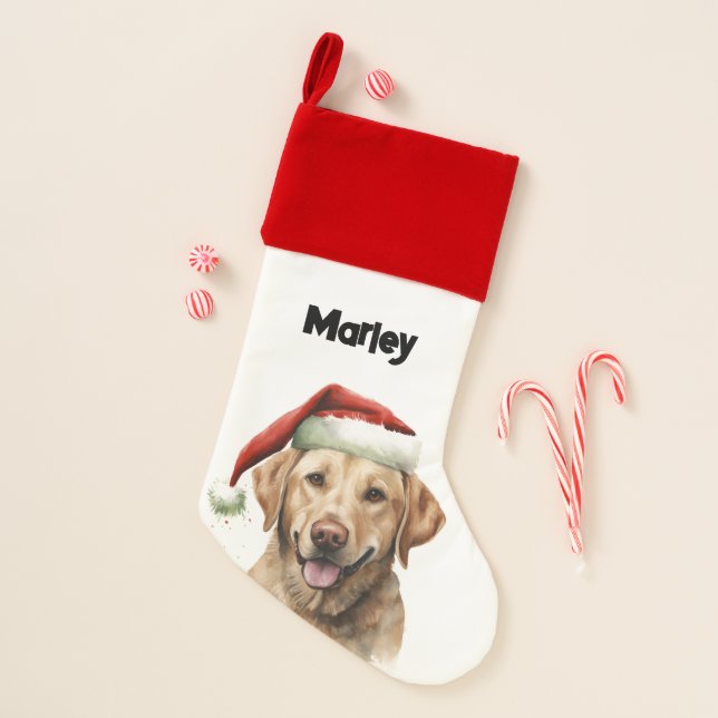 Golden Retriever Pet Christmas Stocking (Front)