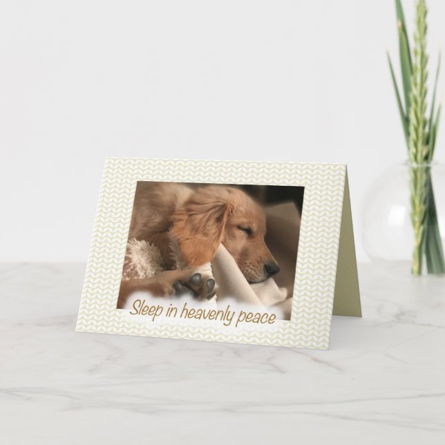 Golden Retriever Pet Dog Peace Christmas Card (Front)