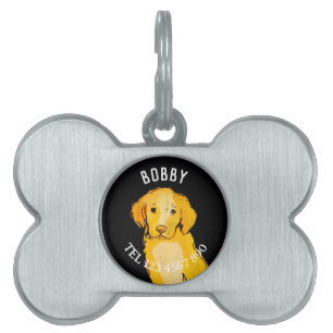 Golden retriever pet ID tag