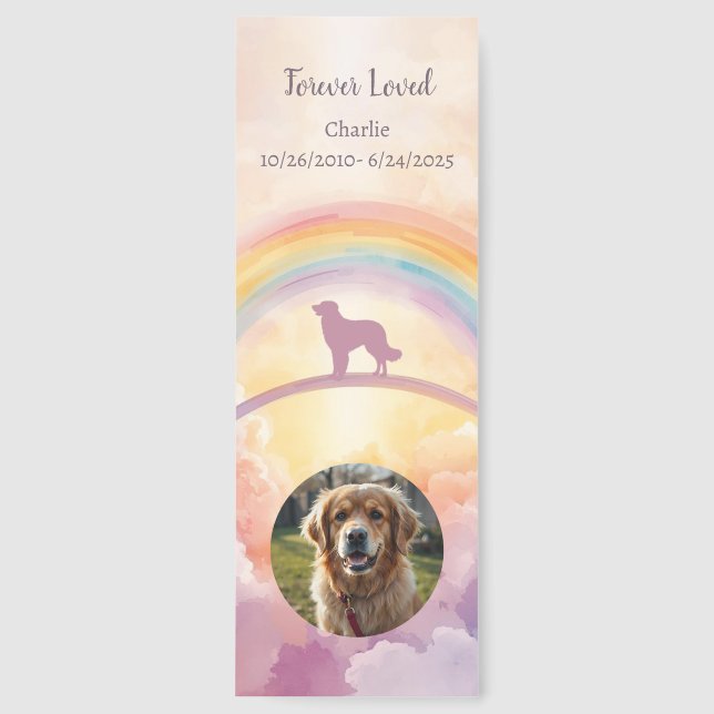 Golden Retriever Pet Memorial Bookmark (Front)