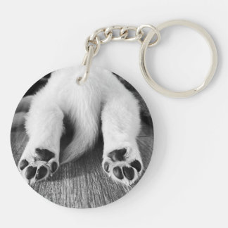 Golden Retriever Photo Keychain, Black and White Keychain