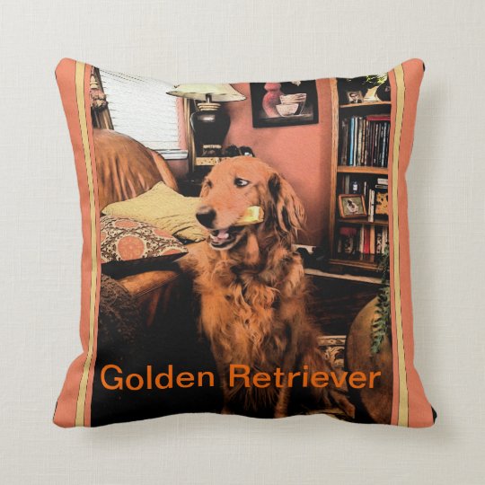 pottery barn golden retriever pillow