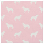 golden retriever pink dog silhouette fabric