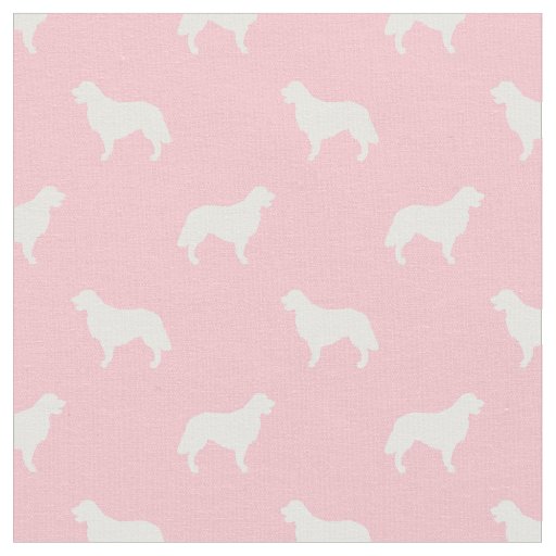 golden retriever pink dog silhouette fabric