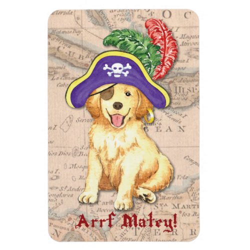 Golden Retriever Pirate Magnet