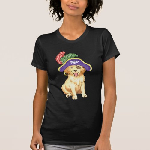 Golden Retriever Pirate T_Shirt