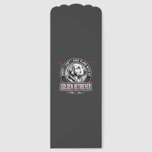 Golden Retriever Plans Dog Badge Design Bookmarks