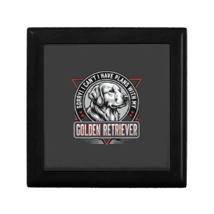 Golden Retriever Plans Dog Badge Design Gift Box