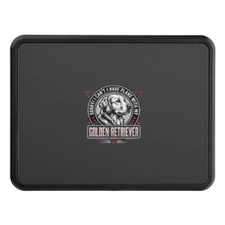 Golden Retriever Plans Dog Badge Design Hitch Cover
