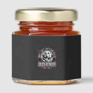 Golden Retriever Plans Dog Badge Design Honey Jar Favors