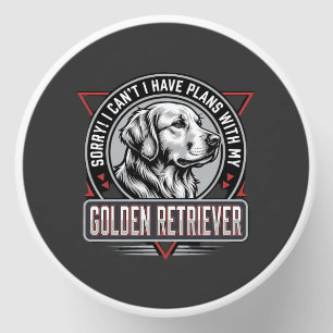Golden Retriever Plans Dog Badge Design Mini Candle Favors