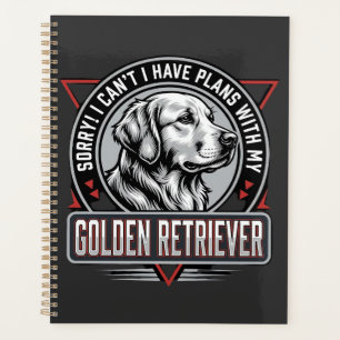 Golden Retriever Plans Dog Badge Design Planner