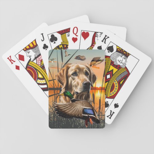 Golden Retriever Playing Cards Mallard Poker Cards