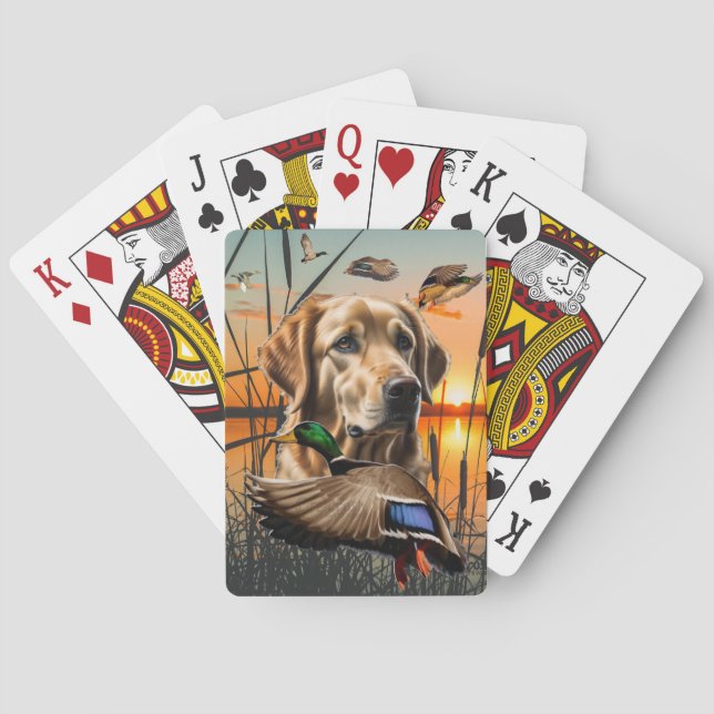 Golden Retriever Playing Cards, Mallard Poker Cards (Back)