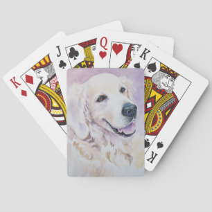 Golden retriever poker cards