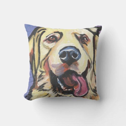 Golden Retriever Pop Art Pillow_ too cool Throw Pillow