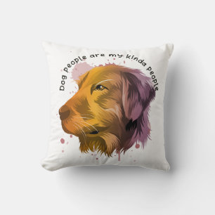 Golden Retriever pop art style throw pillow