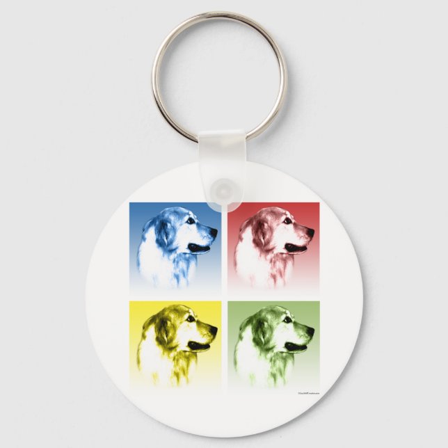 Golden Retriever Pop Keychain (Front)