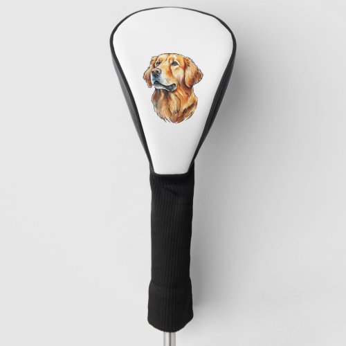 Golden Retriever Portrait Classic T_Shirt Golf Head Cover