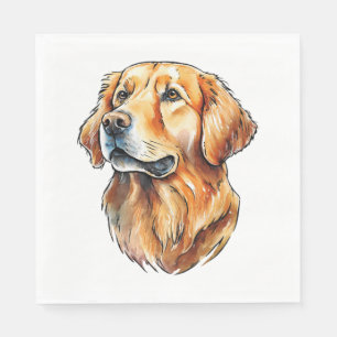 Golden Retriever Portrait Classic T-Shirt Napkins