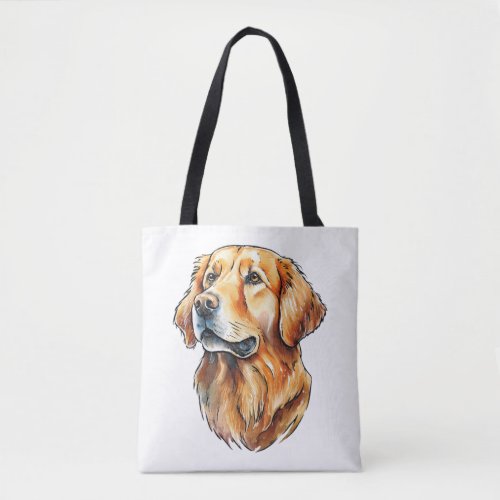 Golden Retriever Portrait Classic T_Shirt Tote Bag