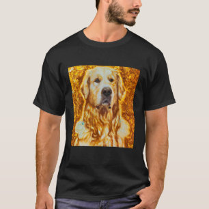 Golden Retriever Portrait Gustav Klimt Style 1 T-Shirt