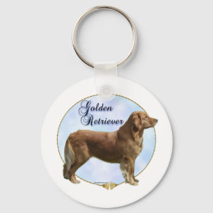 Golden Retriever Portrait Keychain