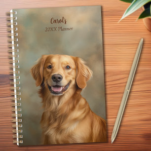 Golden Retriever Portrait Personalized Yearly Planner