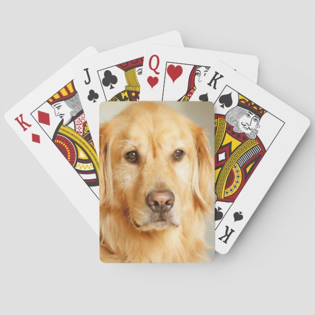 Golden Retriever Portrait Poker Cards (Back)