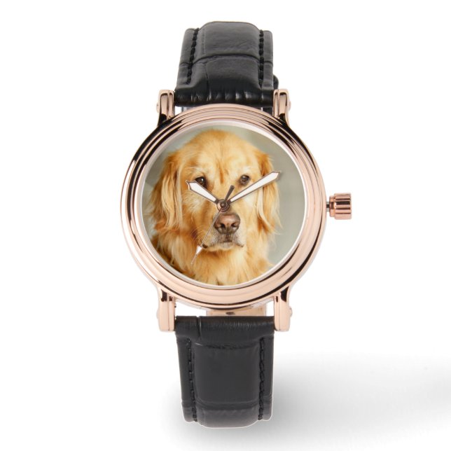 Golden Retriever Portrait Watch (Front)