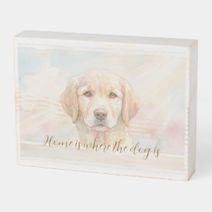 Golden Retriever - Portrait Wooden Box Sign