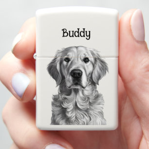Golden Retriever Portrait Zippo Lighter