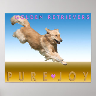 Golden Retriever Poster 'Pure Joy'