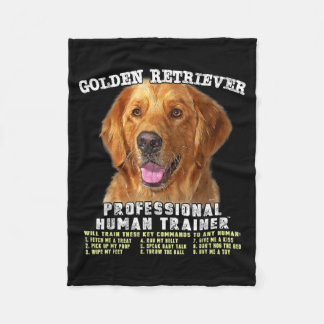 Golden Retriever Professional Human Trainer Fleece Blanket