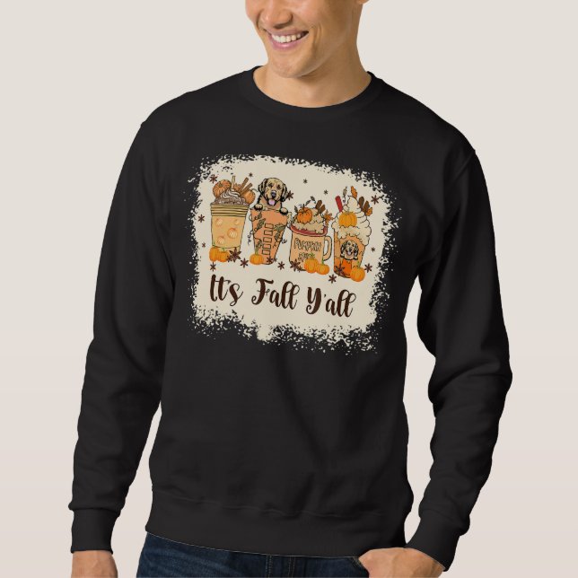 Golden Retriever Pumpkin Spice Latte Fall Autumn D Sweatshirt (Front)