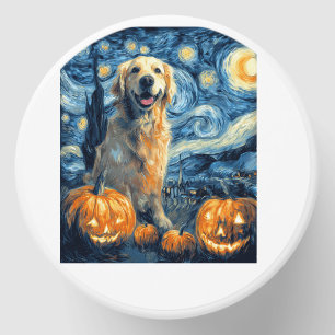 Golden Retriever Pumpkin Starry Night Dog Mom Van Mini Candle Favors